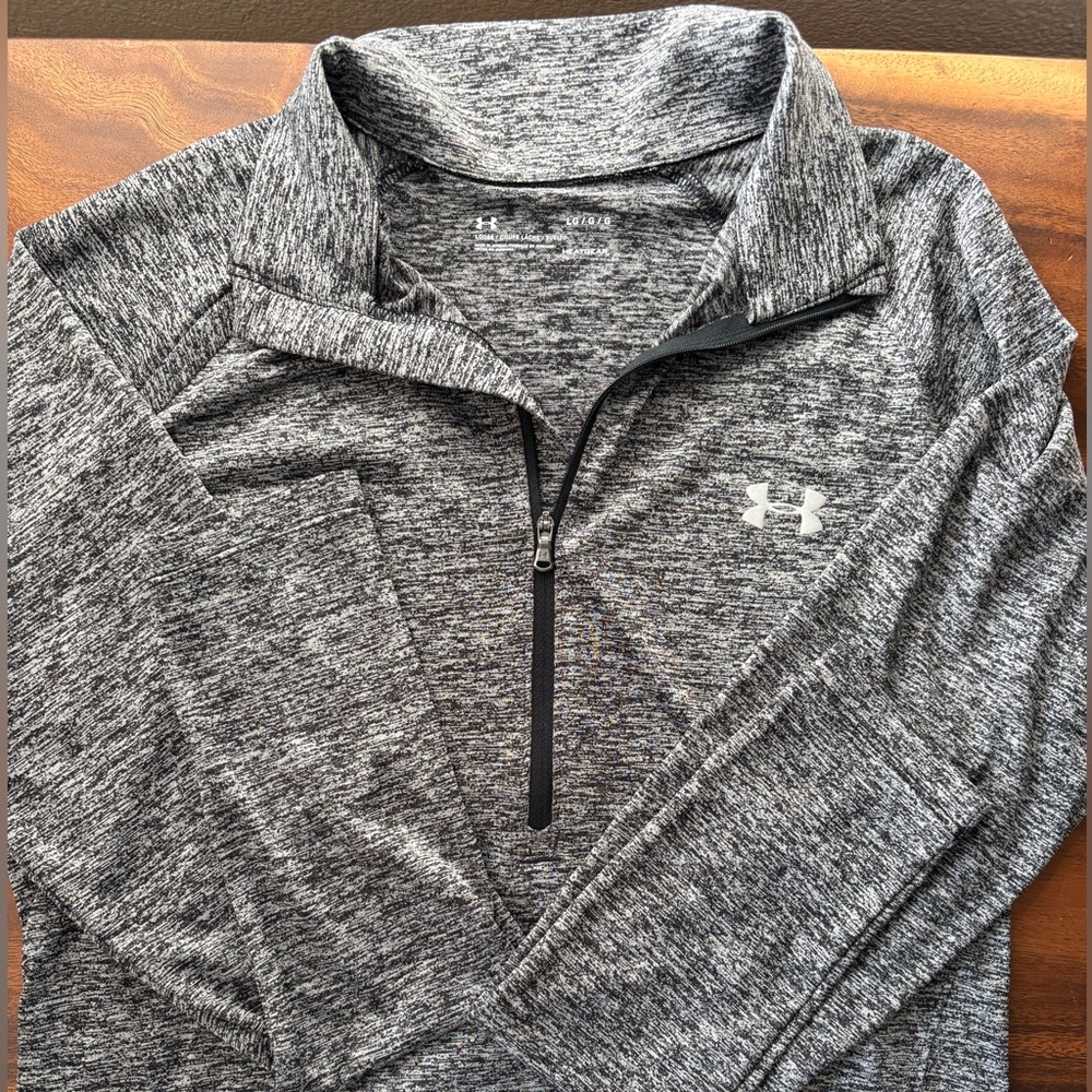 Under Armour Black Heather Quarter-Zip Top